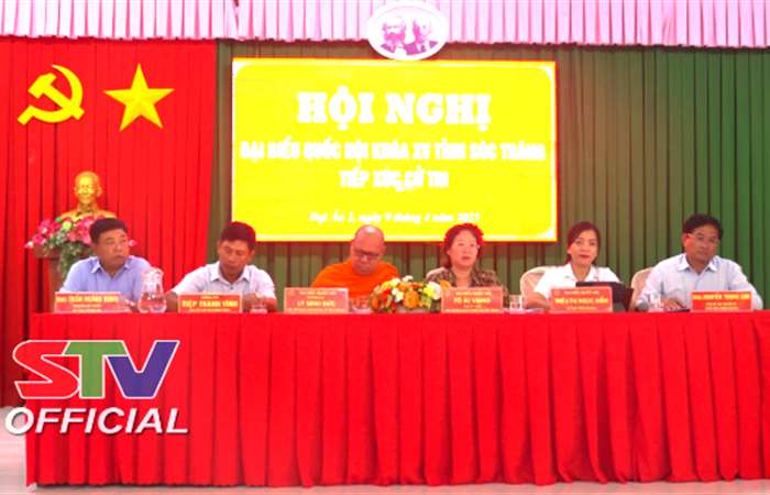 Đoàn ĐBQH tỉnh Sóc Trăng tiếp xúc cử tri xã Đại Ân 2, huyện Trần Đề; cử tri phường 2, TX. Ngã Năm